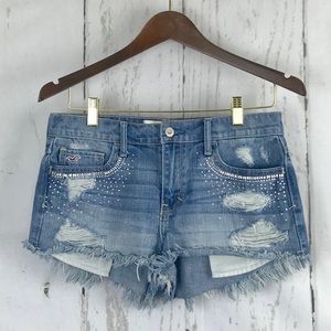 Hollister Embezzlement Distressed Jean Shorts   5